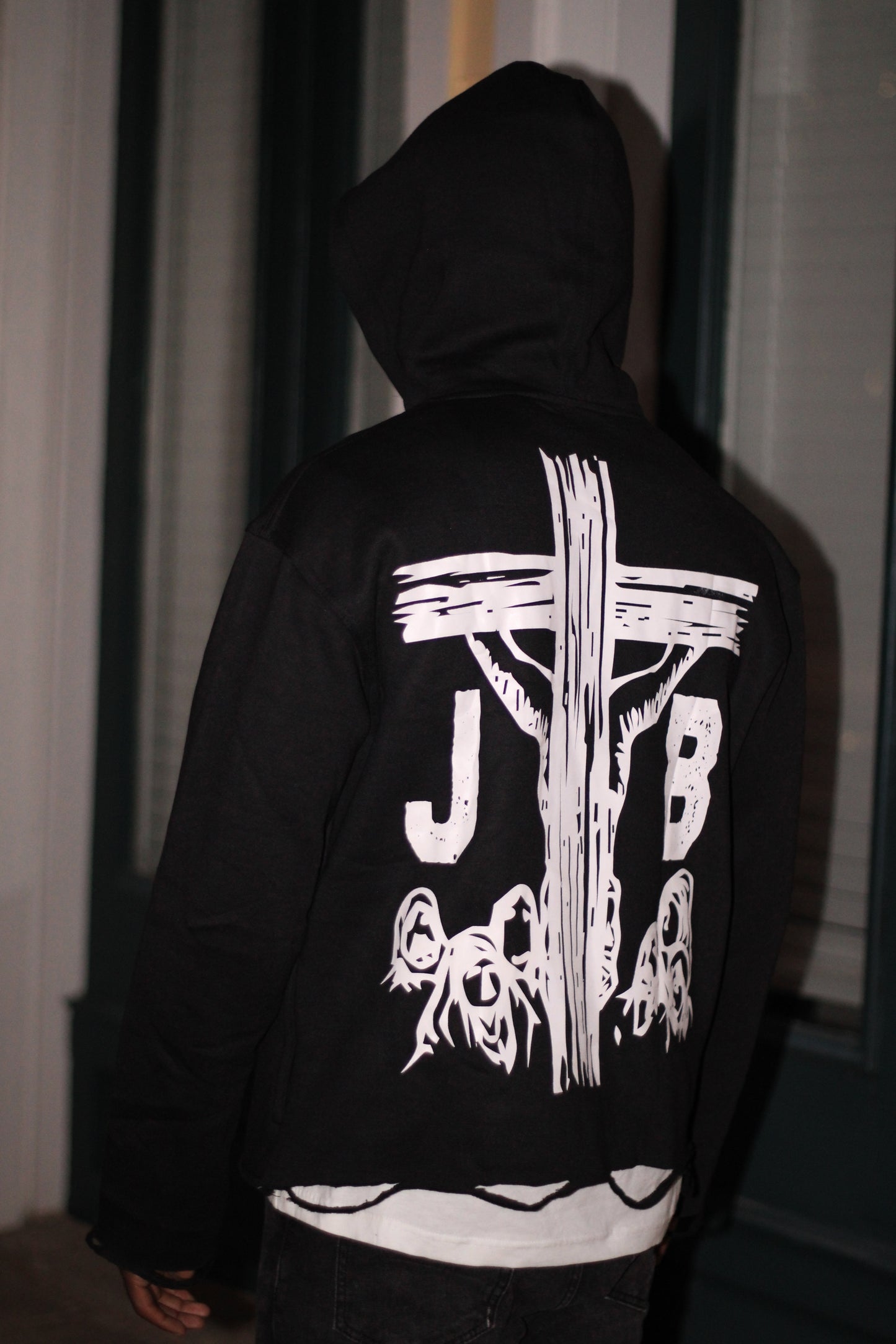 JTB Box Cut Graphic Hoodie (Black)