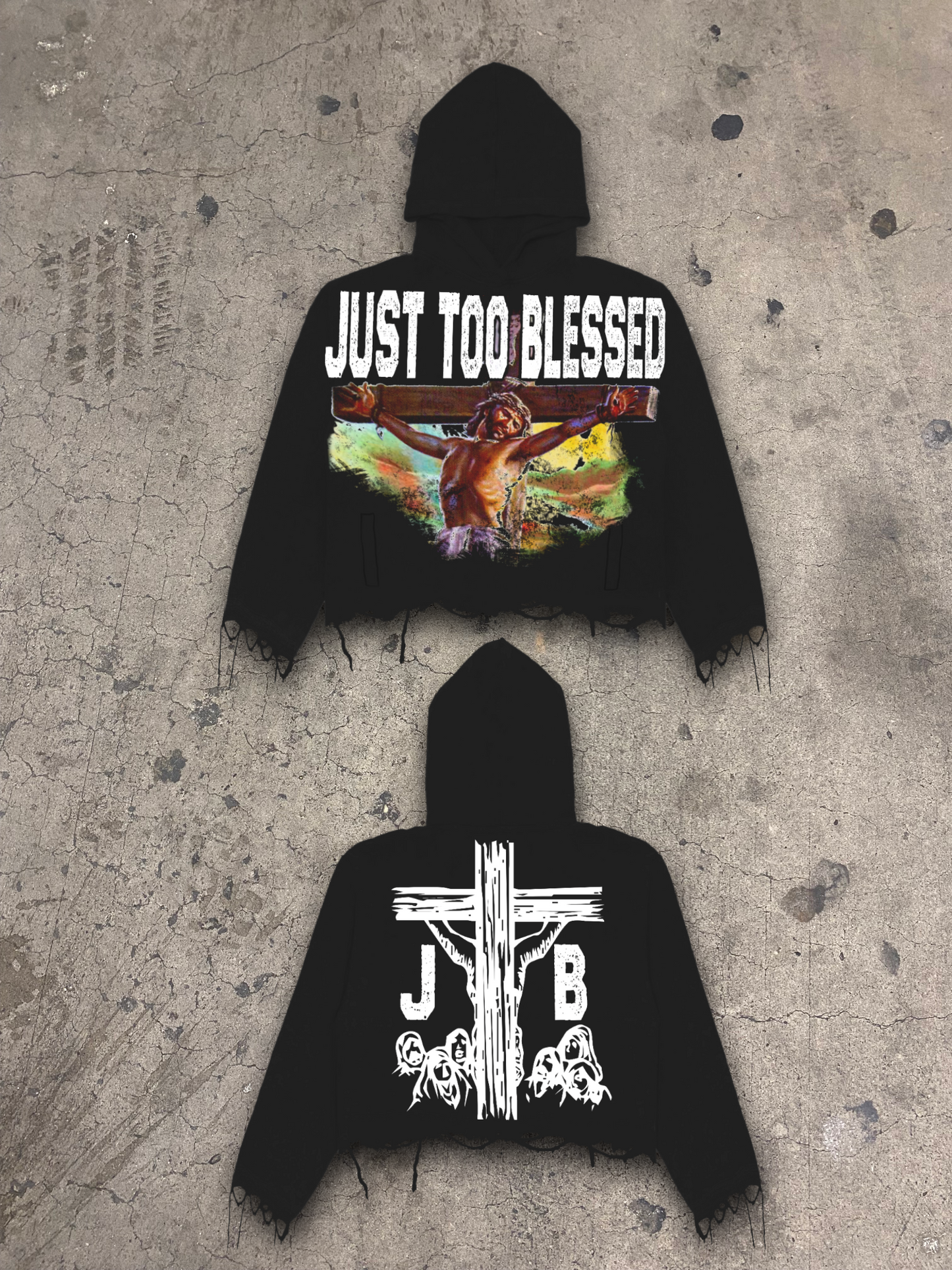 JTB Box Cut Graphic Hoodie (Black)